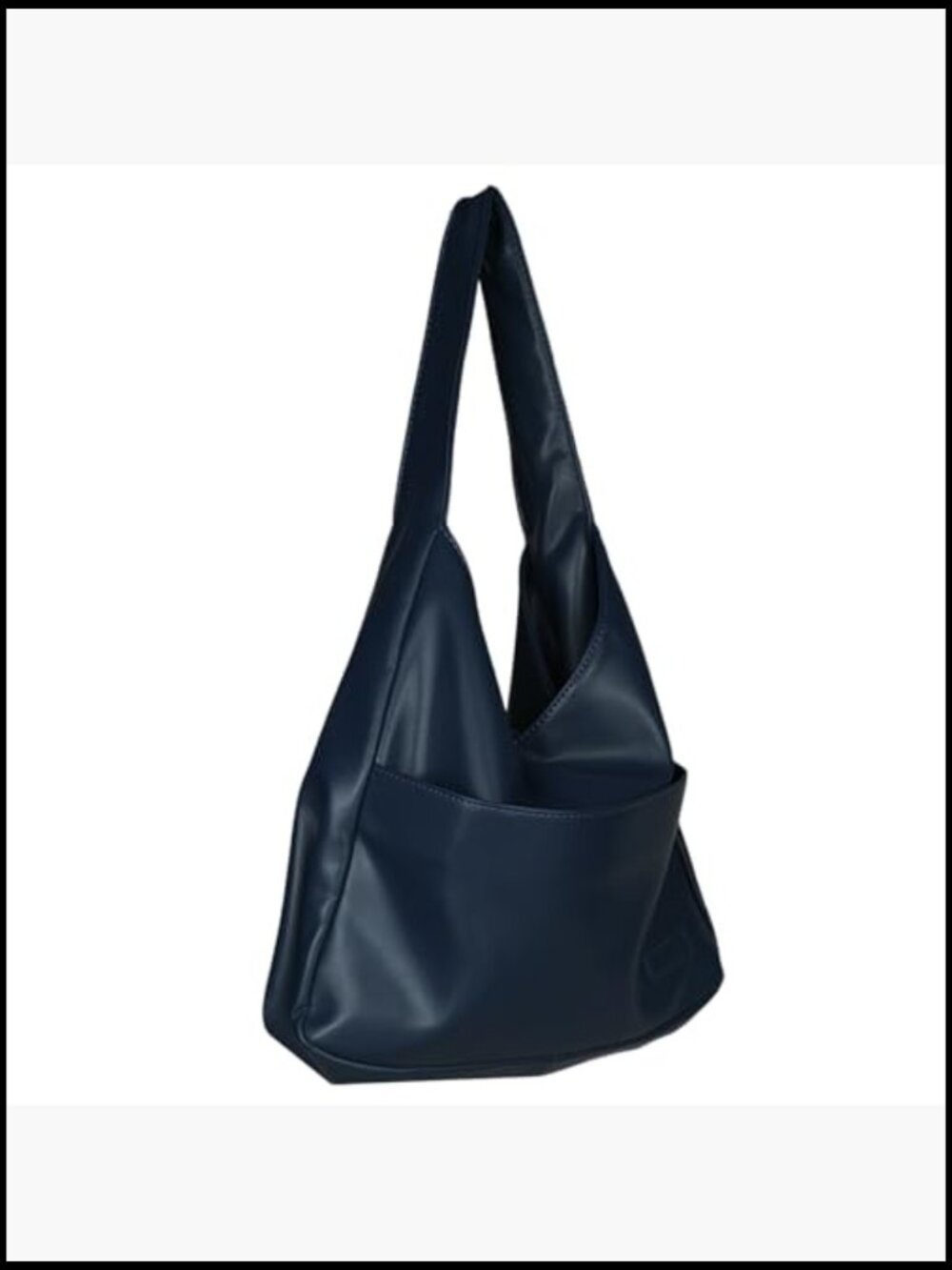 Vegan Leather Hobo Shoulder Bag Y2K Slouchy Tote Purse with Pockets - Picture 4 of 7